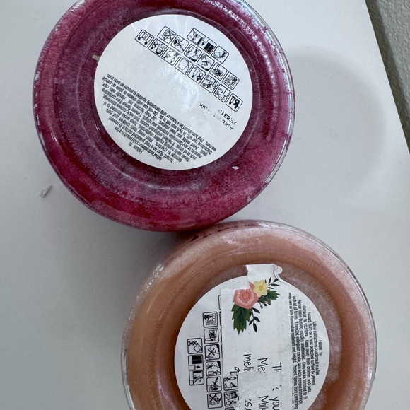 Red and Tan Bath & Body Candle Set with Decorative Labels - Picture 2 of 4